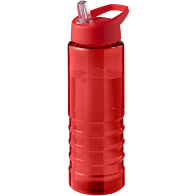 H2O Active® Eco Treble 750 ml Sportflasche mit Stülpdeckel & Trinktülle, rot, rot