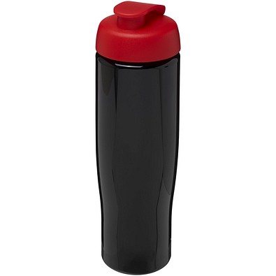H2O Active® Tempo 700 ml Sportflasche mit Klappdeckel, schwarz/rot