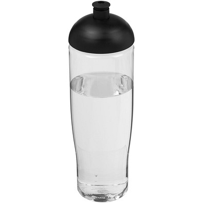 H2O Active® Tempo 700 ml Sportflasche mit Stülpdeckel, transparent/schwarz