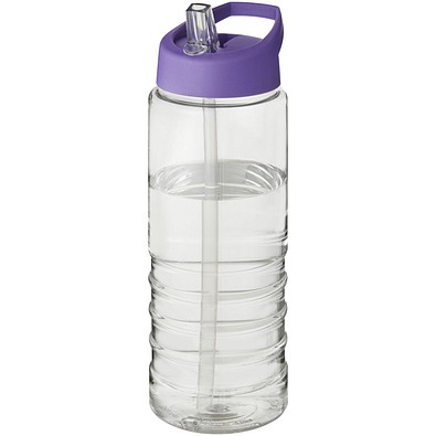 H2O Active® Treble 750 ml Sportflasche mit Ausgussdeckel, transparent/lila
