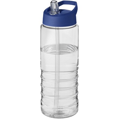 H2O Active® Treble 750 ml Sportflasche mit Ausgussdeckel, transparent/blau