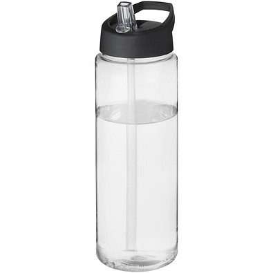 H2O Active® Vibe 850 ml Sportflasche mit Ausgussdeckel, transparent/schwarz