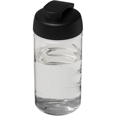 H2O Bop Sportflasche mit Klappdeckel, 500 ml, transparent,schwarz H2O Bop Sportflasche mit Klappdeckel, 500 ml, transparent,schwarz