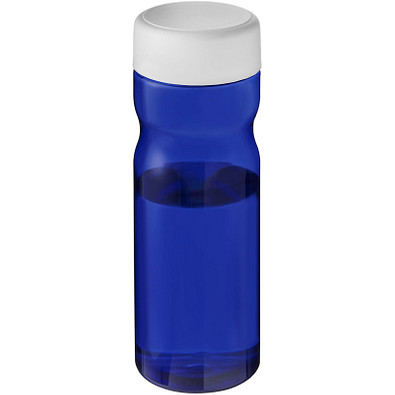 H2O Eco Base 650 ml Sportflasche mit Drehdeckel, blau/weiß
