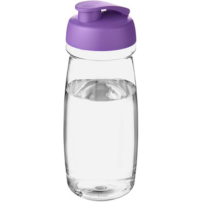 H2O Pulse Sportflasche mit Klappdeckel, 600 ml, transparent,lila H2O Pulse Sportflasche mit Klappdeckel, 600 ml, transparent,lila