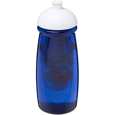 H2O Pulse Sportflasche mit Stülpdeckel und Infusor, 600 ml, transparent blau,weiss H2O Pulse Sportflasche mit Stülpdeckel und Infusor, 600 ml, transparent blau,weiss