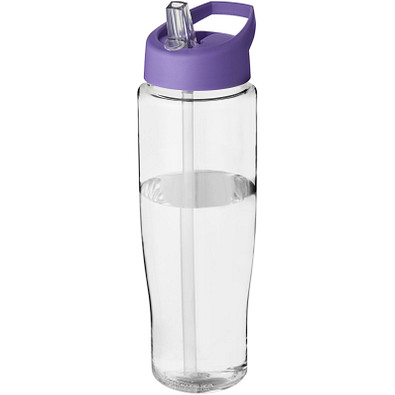 H2O Tempo Sportflasche mit Ausgussdeckel, 700 ml, transparent/lila