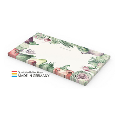 Geiger-Notes Haftnotiz Basic green+blue 125 x 72 mm, inkl. Druck, weiß