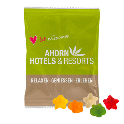 HARIBO Fruchtgummi 10g, Stern, Weiße Folie