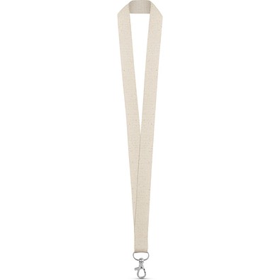 HEATHROW. Lanyard aus 100% Baumwolle, Naturhell
