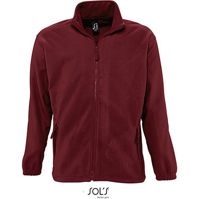 Herren Fleecejacke North, 5XL, Burgundy