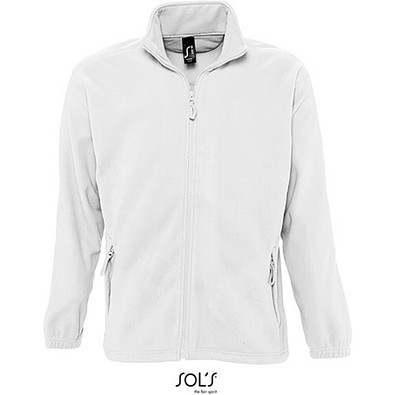 Herren Fleecejacke North, 5XL, White