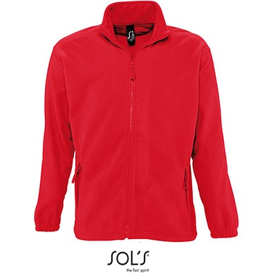 Herren Fleecejacke North, M, Red