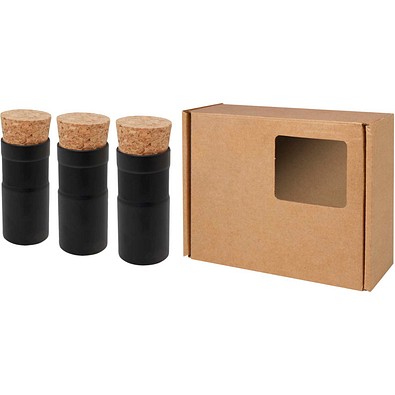 Hey Pots Schreibtisch-Garten-Kräutermischung, 3er-Set, schwarz