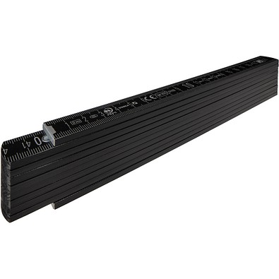 Holzgliedermaßstab 407P schwarz, schwarz