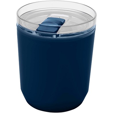 Hudson 180 ml doppelwandiger Becher aus recyceltem Kunststoff, navy