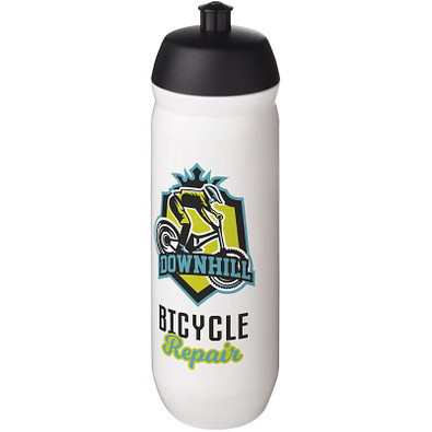 HydroFlex™ 750 ml Sportflasche, schwarz, weiß