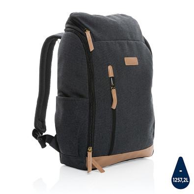 Impact AWARE™ 16 oz. rCanvas 15 Zoll Laptop-Rucksack, schwarz