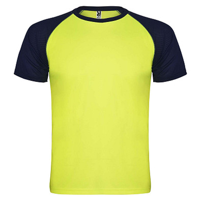 Indianapolis Sport T-Shirt für Kinder, Fluor Yellow / schwarz, 16
