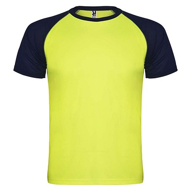 Indianapolis Sport T-Shirt für Kinder, Fluor Yellow / schwarz, 8