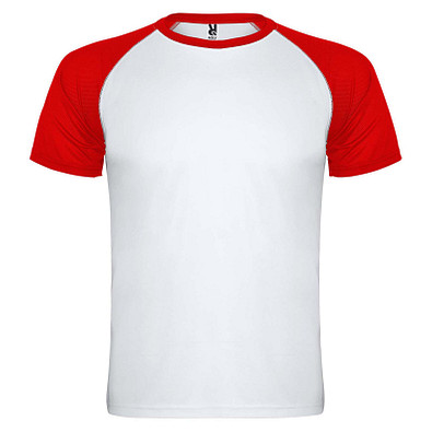 Indianapolis T-Shirt Unisex aus recyceltem Material, weiß / rot, 2XL