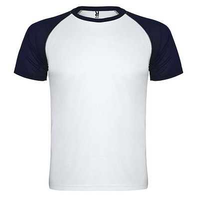 Indianapolis T-Shirt Unisex aus recyceltem Material, weiß / Navy Blue, L