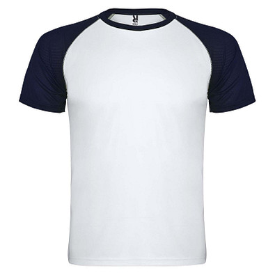 Indianapolis T-Shirt Unisex aus recyceltem Material, weiß / Navy Blue, XL