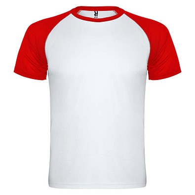 Indianapolis T-Shirt Unisex aus recyceltem Material, weiß / rot, XL