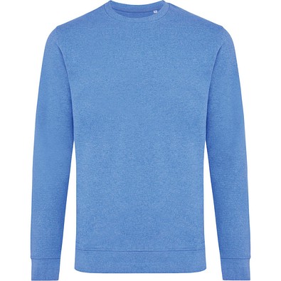 IQONIQ Denali ungefärbt. Rundhals-Sweater aus recycelter BW, heather blue, XXS