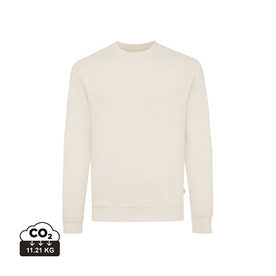 Iqoniq Denali ungefärbt. Rundhals-Sweater aus recycelter BW, natural raw