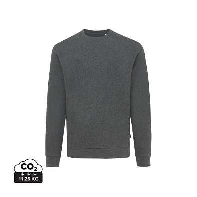 Iqoniq Denali ungefärbt. Rundhals-Sweater aus recycelter BW, ungefärbtes Anthrazit, XS