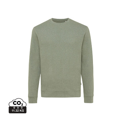 Iqoniq Denali ungefärbt. Rundhals-Sweater aus recycelter BW, ungefärbtes grün, XXXL