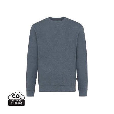 Iqoniq Denali ungefärbt. Rundhals-Sweater aus recycelter BW, ungefärbtes navy blau, S
