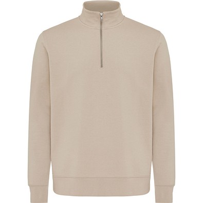 IQONIQ Elgon Quarter-Zip-Sweater aus rec. Baumwolle, desert, XL