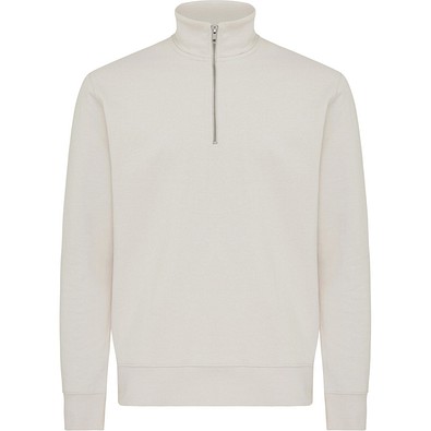 IQONIQ Elgon Quarter-Zip-Sweater aus rec. Baumwolle, ivory white, XXL