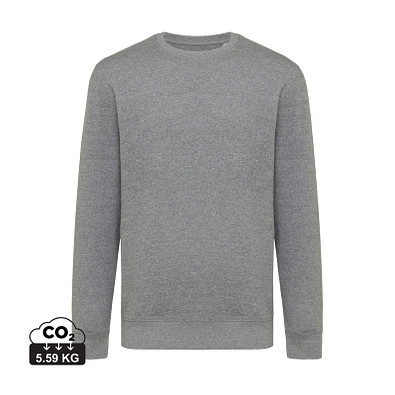 Iqoniq Etosha Lightweight Sweater aus recycelter Baumwolle, ungefärbte helles Anthrazit, S