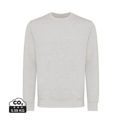 Iqoniq Etosha Lightweight Sweater aus recycelter Baumwolle, ungefärbte helles Grau, L