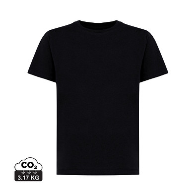 Iqoniq Koli Kids T-Shirt aus recycelter Baumwolle, schwarz, 5-6 y