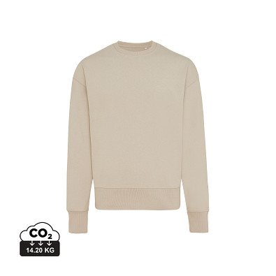 Iqoniq Kruger Relax-Rundhals-Sweater aus recycelt. Baumwolle, desert, XL