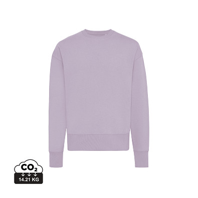 Iqoniq Kruger Relax-Rundhals-Sweater aus recycelt. Baumwolle, lavender, XL