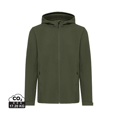 Iqoniq Makalu Herren Softshelljacke aus recyceltem Polyester, khaki, L