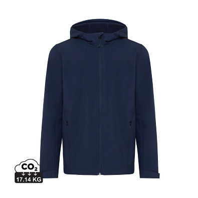 Iqoniq Makalu Herren Softshelljacke aus recyceltem Polyester, navy blau, XXL