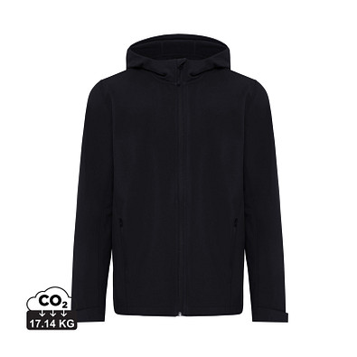 Iqoniq Makalu Herren Softshelljacke aus recyceltem Polyester, schwarz, XXL