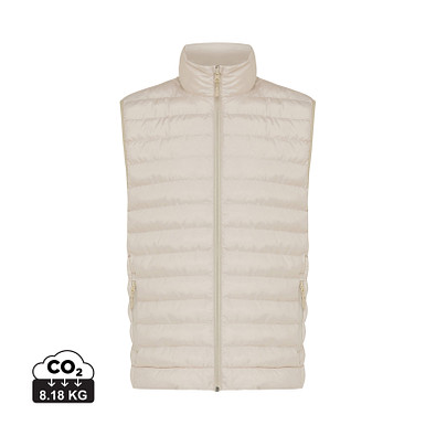 Iqoniq Meru Herren Bodywarmer aus recyceltem Polyester, beige, L