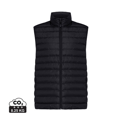 Iqoniq Meru Herren Bodywarmer aus recyceltem Polyester, schwarz, M