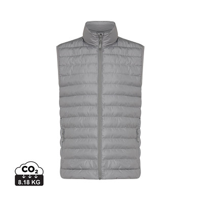 Iqoniq Meru Herren Bodywarmer aus recyceltem Polyester, Silbergrau, M