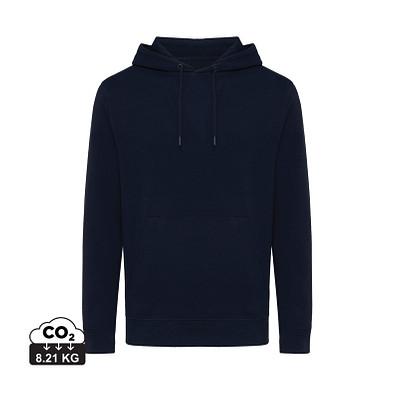 Iqoniq Rila Lightweight Hoodie aus recycelter Baumwolle, navy blau, 4XL