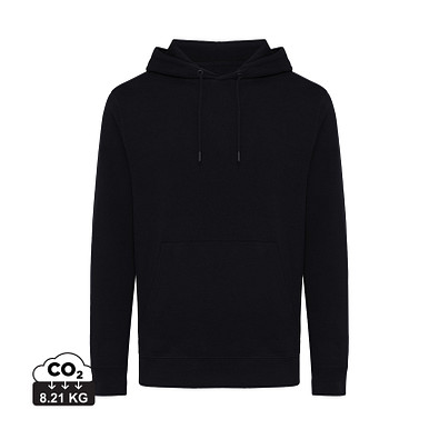 Iqoniq Rila Lightweight Hoodie aus recycelter Baumwolle, schwarz, L