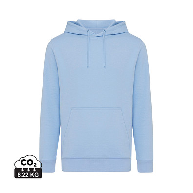 Iqoniq Rila Lightweight Hoodie aus recycelter Baumwolle, sky blue, XS