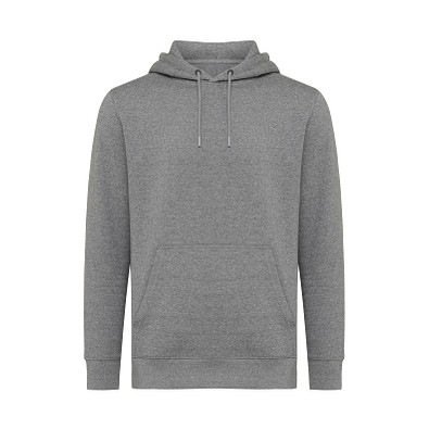 Iqoniq Rila Lightweight Hoodie aus recycelter Baumwolle, ungefärbte helles Anthrazit, M